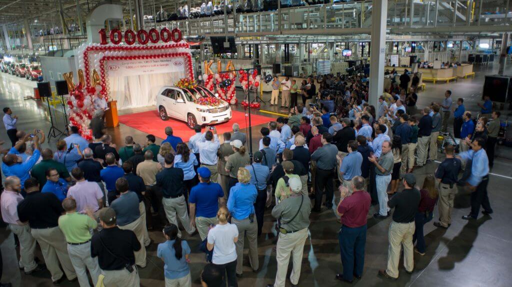 Kia Motors Manufacturing reaches one million U.S.built